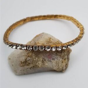 Bejeweled crystal clear bracelet